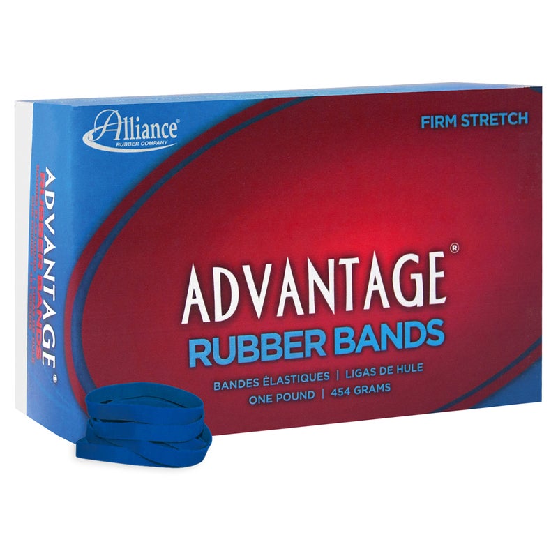 Alliance Rubber 54615 Advantage Rubber Bands Size #61, 1 lb Box Contains Approx. 535 Bands (2" x 1/4", Blue) - Image 2